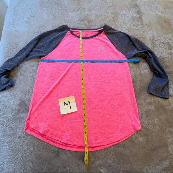 Under Armour orange gray baseball long sleeve soft tee Size M - Picture 6 of 6